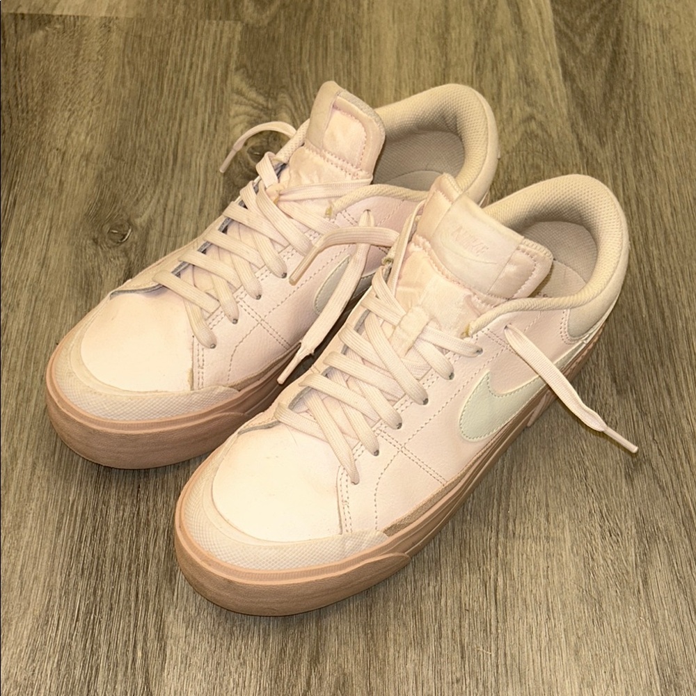 Nike Women's Court Platform Lift Pink Sneakers